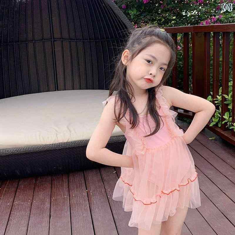 夏 水着 キッズ リゾート プール ビーチ 水泳 水遊び 子供用 スイムウェア かわいい 韓国 プリンセス ドレス ワンピース ノースリーブ 園児 小学生 ホリデー