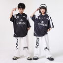 キッズ ダンサー 衣装 セットアップ メンズ レディース ゲームシャツ スポーツ カジュアル ストリート ダンス 子供服 ヒップホップ クール ジャズ
