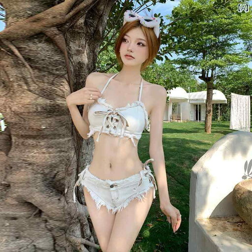 レディース 夏 ビキニ 水着 おしゃれ ビーチ リゾート プール レジャー 女性用 高級感 ホワイトデニム セクシー バストアップ 胸 スリム セパレート 三角 リゾートスパ レディース 夏 ビキニ 水着 おしゃれ ビーチ リゾート プール レジャー 女性用 高級感 ホワイトデニム セクシー バストアップ 胸 スリム セパレート 三角 リゾートスパ