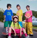 キッズ ダンサー 練習着 子供服 ビタミンカラー 衣装 セットアップ メンズ レディース キャンディーカラー ジャズ ダンス ヒップホップ ストリート