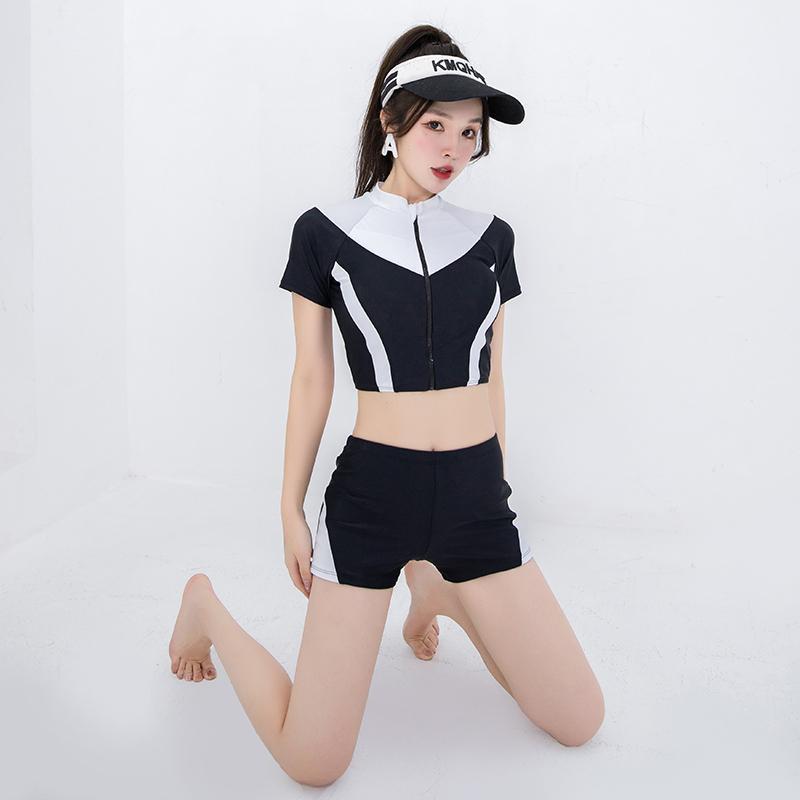 レディース スポーツ 水着 大きいサイズ フィットネス トレーニング スイムウェア スリム 学生 女性 セパレート ツーピース 魅惑的 ボクサー ブリーフ スパ