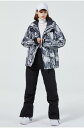 レディース 防風 防水 暖かい スノーボード 冬 厚手 スポーツウェア アウトドア ユニセックス レジャー 防寒 セットアップ モダン アクティブ