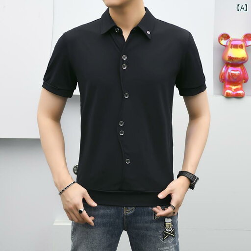 Tシャツ カジュアル メンズ ファッション ステーション シャツ 襟 シャツ 夏 ファッション 半袖 トップス ユニーク 前身頃 Tシャツ カジュアル メンズ ファッション ステーション シャツ 襟 シャツ 夏 ファッション 半袖 トップス ユニーク 前身頃