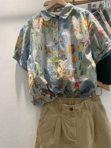 レディース カジュアル 夏 トップス シャツ 普段着 サマーウェア 大人かわいい 女性 プリント 染め コットンドール カラー 軽量 半袖 レディース カジュアル 夏 トップス シャツ 普段着 サマーウェア 大人かわいい 女性 プリント 染め コットンドール カラー 軽量 半袖