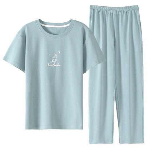 パジャマ ルームウェア セット ナイトウェア レディース 夏 モーダル 綿 半袖 ズボン ホーム 服 薄手 氷 パジャマ ルームウェア セット ナイトウェア レディース 夏 モーダル 綿 半袖 ズボン ホーム 服 薄手 氷