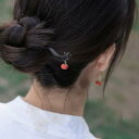 ヘアヘアアクセサリー かんざし ヘアピン 木 頭 髪飾り 果物柄 髪留め 大人式 母の日 ギフト レトロ おしゃれ モダン チャイナ風 レトロ レディース シン...