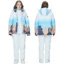 スノーボードウェア ジャケット パンツ ユニセックス フード アウトドア ジッパー ポケット セットアップ メンズ レディース 防水 通気性 静電気防止 暖かい...