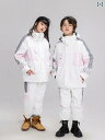 スノーボードウェア キッズ ジャケット パンツ フード 女の子 男の子 ジッパー ポケット 長袖 アクティブ スキー クロス 防水 通気性 暖かい 反射ナイトビ...
