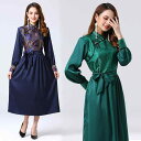夏 エスニック モンゴル モンゴル 服 レディース ドレス スタンドカラー 春 ファッション モンゴル ローブ 普段使い着