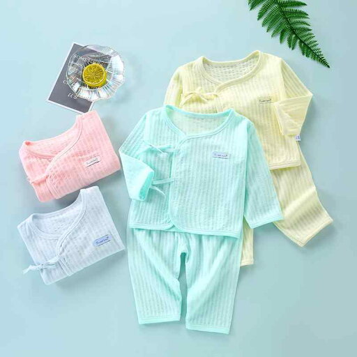 ベビー服 赤ちゃん服 春夏 薄手 セットアップ 上下セット 紐 かわいい ボタン ルームウェア パジャマ ベビー服 赤ちゃん服 春夏 薄手 セットアップ 上下セット 紐 かわいい ボタン ルームウェア パジャマ