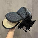 夏 レディース チェッカーボード サンバイザー つば広ストロー フィッシャーマン ハット サイクリング 日焼け防止 シーサイド ビーチ