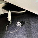 レディース 指輪 リング 大人 かわいい スイート クール ネイル 液体 金属 フラワー アーマー 冷 風 ワンピース ジョイント