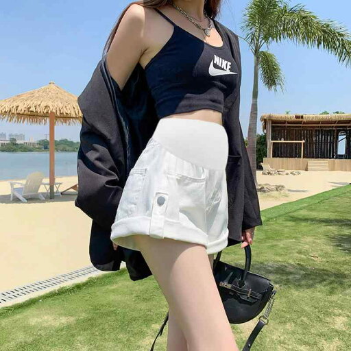 マタニティショーツ 快適 夏 アウター ボトム ワイドパンツ 妊婦 薄手 大きめサイズ デニムショーツ ショート丈 マタニティショーツ 快適 夏 アウター ボトム ワイドパンツ 妊婦 薄手 大きめサイズ デニムショーツ ショート丈