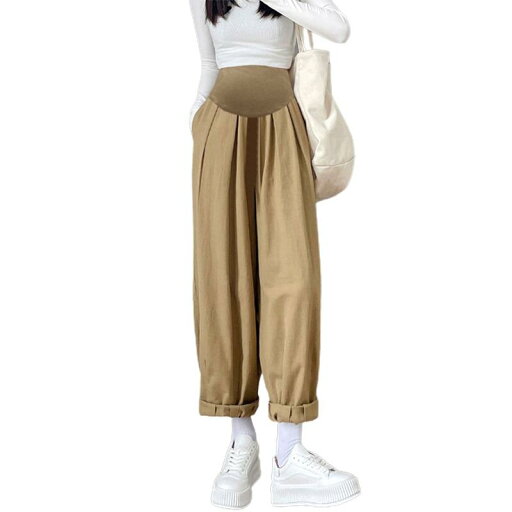 マタニティパンツ 夏 薄手 妊娠初期 大きめサイズ カジュアル ワイドレッグパンツ プチ レギンス 腹部サポート ロング マタニティパンツ 夏 薄手 妊娠初期 大きめサイズ カジュアル ワイドレッグパンツ プチ レギンス 腹部サポート ロング