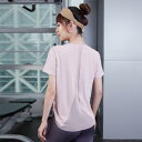 レディース スポーツ フィットネス トレーニング ウェア ジム ファッション 夏 トップス メッシュ 半袖 ランニング 通気性 Tシャツ スリム ヨガ