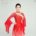 レディース Qingqingjiamei モダン ダンス ワンピース トップス 女性 V ネック ワルツ 社交 練習 服 トレーニング ウェア パフォーマンス(4)