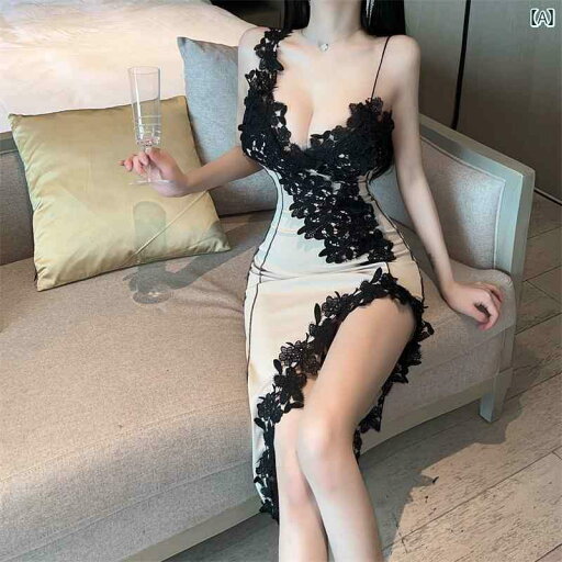 夏 ワンピース フランス ホット 女子 女性用 ハイエンド 魅惑的 ローカット ヒップ ハグ レース サスペンダー ドレス ウエスト 引き締め スリット フィッシュ テール スカート 夏 ワンピース フランス ホット 女子 女性用 ハイエンド 魅惑的 ローカット ヒップ ハグ レース サスペンダー ドレス ウエスト 引き締め スリット フィッシュ テール スカート