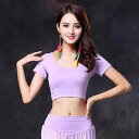レディース ダンス ベリーダンス 練習 服 半袖 トップス ベリーダンス 春夏 パフォーマンス