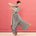 クラシック ダンス 服 セット メッシュトップス リネン パンツ スカート チャイナ風 パフォーマンス 練習服 レディース プリント パンツ シンプル クール ...