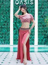 ベリーダンス レディース スカート 夏 初心者 練習服 フェミニン レディース 赤 濃いピンク 魅力 かわいい