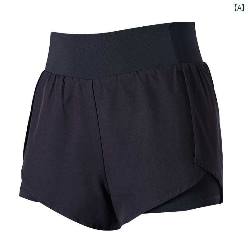 レディース スポーツ パンツ ランニング フィットネス ハイウエスト ストレッチ性 夏 ヨガ ポリエステル トレーニング ジム 薄手 レディース 速乾 通気性 吸湿性 吸汗性 ショートパンツ(4)
