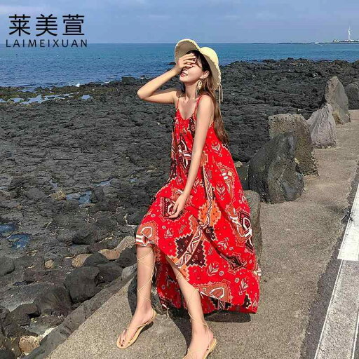 ドレス ワンピース レディース おしゃれ ファッション シフォン サスペンダー ビーチ スカート フェアリー ボヘミアン ロング 夏 フリーサイズ プリント ドレス ワンピース レディース おしゃれ ファッション シフォン サスペンダー ビーチ スカート フェアリー ボヘミアン ロング 夏 フリーサイズ プリント