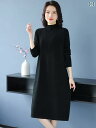 レディース ワンピース きれいめ 上品 婦人服 マザーズ 膝上 コート 秋冬 大きいサイズ 女性 ニット ドレス ミドル丈 レイヤリング セーター