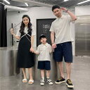 レディース メンズ ファッション 大人 子供 親子 お揃い ファミリー リンク コーデ ペア ルック 韓国 コットン 夏 リゾート 旅行 家族 写真