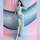 ベリーダンス ダンス 夏 オフショルダートップス ロングスカート スーツ パフォーマンス