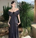 レディース リゾート ワンピース ドレス 写真撮影 衣装 フレンチ レトロ ブラック フローラル ティー シフォン V ネック ホルターネック オフショルダー ホリデー ロング スカート