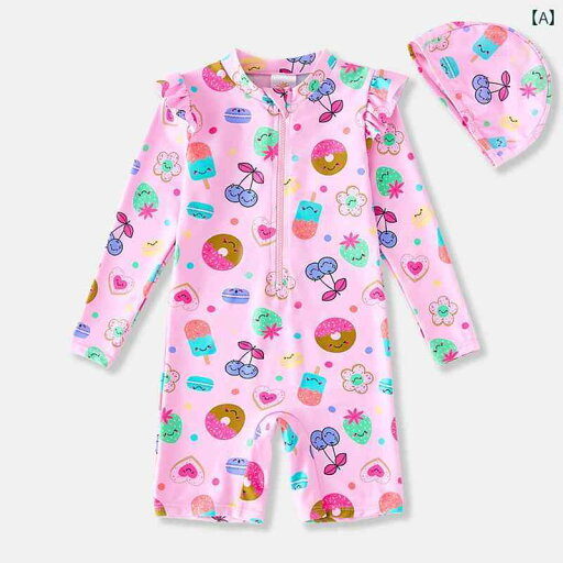 子供 女の子 速乾 長袖 水着 ワンピース ジッパー スイーツ 水遊び 夏 かわいい ガール プール ピンク 子供 女の子 速乾 長袖 水着 ワンピース ジッパー スイーツ 水遊び 夏 かわいい ガール プール ピンク