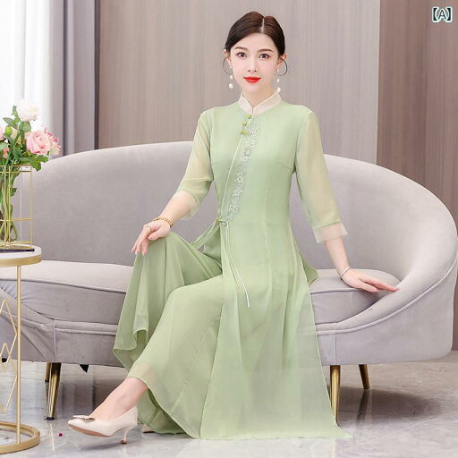 レディース 夏 ワンピース きれいめ 上品 マザーズ ミセス 婦人服 ドレス 女性 チャイナ 瞑想 スーツ ハイエンド フェアリー レトロ 漢服 茶道 レディース 夏 ワンピース きれいめ 上品 マザーズ ミセス 婦人服 ドレス 女性 チャイナ 瞑想 スーツ ハイエンド フェアリー レトロ 漢服 茶道