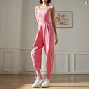 レディース パンツ フィットネス ジム 筋トレ 薄手 ストラップ 美しい バック キャミソール 足踏み ズボン ピラティスヨガ 服 ワンピース ピラティス スー...