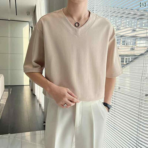 メンズ シャツ スタイリッシュ トップス Vネック ひんやり 涼しい 快適 Tシャツ メンズ 半袖 夏 しわ防止 メンズ ゆったり 大人 シンプル 5分袖 メンズ シャツ スタイリッシュ トップス Vネック ひんやり 涼しい 快適 Tシャツ メンズ 半袖 夏 しわ防止 メンズ ゆったり 大人 シンプル 5分袖