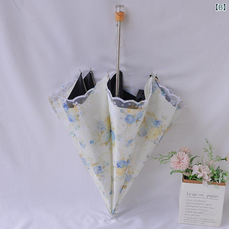 レディース 晴雨兼 レトロ 牡丹 花 折りたたみ傘 レース 日焼け防止 パラソル 紫外線防止 UPF50+ レディース 二層 日傘 晴雨兼傘 フェミニン