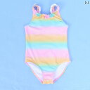 水着 ガール 子供 レインボーカラー ブロンズ カラフル 温泉 幼児 少女 キッズ 日焼け防止 スパンデックス ファッション かわいい