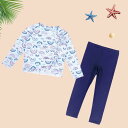 子供 キッズ 女の子 水着 トップス+パンツ 長袖 ロングパンツ 日焼け防止 プール ビーチ リゾート 海水浴 サーフィン かわいい