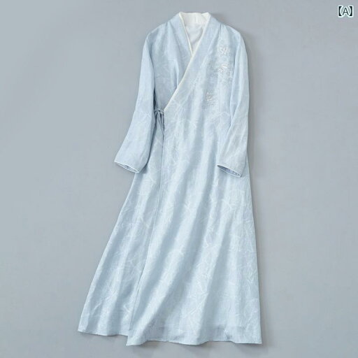 レディース ワンピース レトロ 中華風 リラックス ウェア 漢服 春秋 瞑想 茶師服 茶 アーティスト 服 ウエスト フェアリー エスニック ドレス レディース ワンピース レトロ 中華風 リラックス ウェア 漢服 春秋 瞑想 茶師服 茶 アーティスト 服 ウエスト フェアリー エスニック ドレス