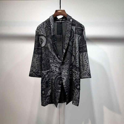 メンズ 紳士服 メンズ ジャケット トップス 夏 韓国 レトロ ユニーク 個性 モード シンプル ブラック 薄手 メンズ 紳士服 メンズ ジャケット トップス 夏 韓国 レトロ ユニーク 個性 モード シンプル ブラック 薄手