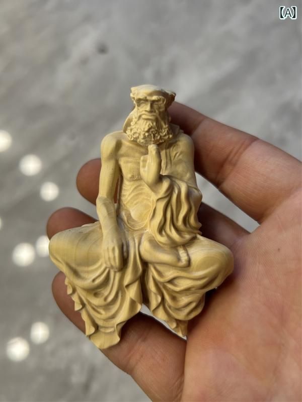 達磨 置物 木 仏具 神具 インテリア ディスプレイ レトロ 小物 アート 縁起物 彫刻 菩薩 仏像 仏陀 チャイナ風