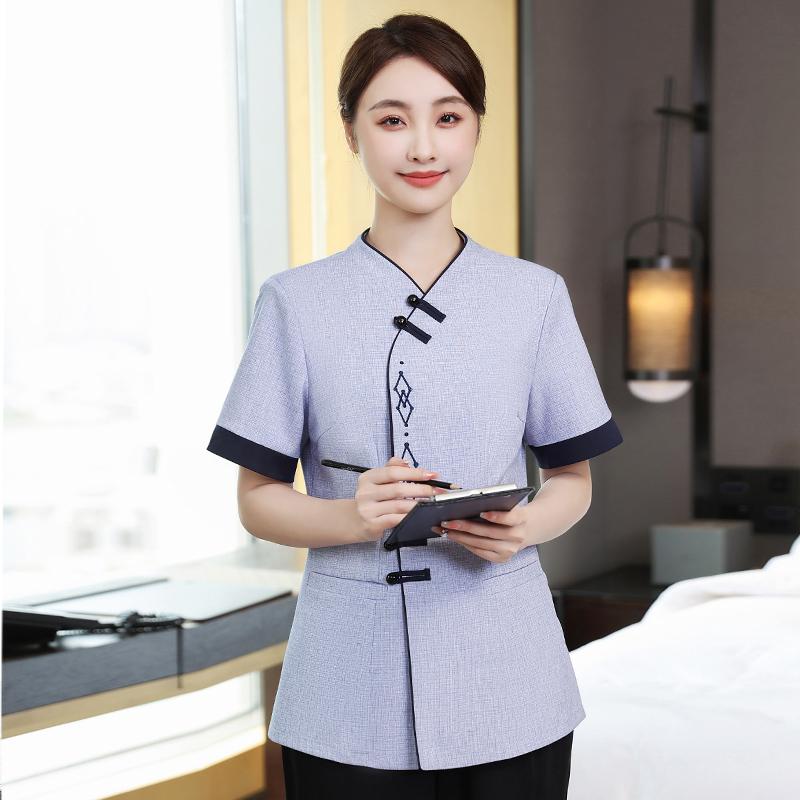 ハウスキーパー 制服 掃除 ユニフォーム レディース 清掃員 家事代行 家政婦 ボランティア クリーニング ホテル 中華風 エレガント ハウスキーピング