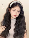 レディース ウィッグ ワンタッチ おしゃれ ヘッド バンド ワンピース ロング ヘア 髪 ハーフ フード ナチュラル ロング 巻き髪 ピース