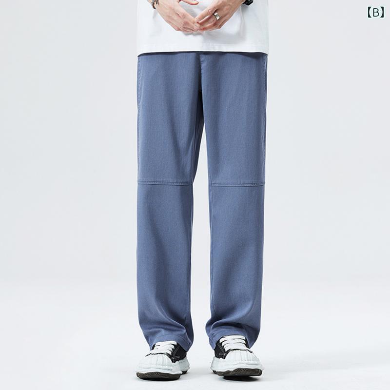 メンズ ゆったり パンツ 紳士服 メンズ ボトムス 長ズボン カジュアル 快適 普段使い シンプル 夏 薄手 ストレート