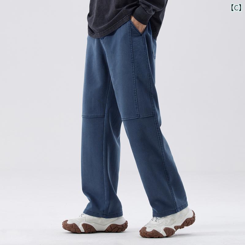 メンズ ゆったり パンツ 紳士服 メンズ ボトムス 長ズボン カジュアル 快適 普段使い シンプル 夏 薄手 ストレート