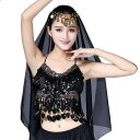 エン トップス ベリーダンス トップス インド ダンス ブラジャー パフォーマンス 服 練習 トップス カラー シフォン スリング