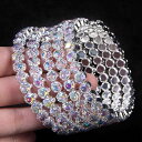 ハンド ジュエリー オーロラカラーブレスレット ベリーダンス パフォーマンス ブレスレット ラインストーン オリエンタル ダンス アクセサリー ブレスレット カ...