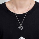鹿 カップル ペアペンダント ユニセックス バレンタインデー ギフト トークン 記念 チタン鋼 メンズ60cmレディース45cm