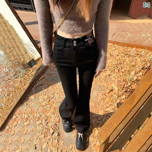 レディース パンツ ボトムス ズボン スタイリッシュ 女性 黒 ベルボトム 春 ハイウエスト フロア レングス スリムフィット 薄手 ベルベット マイクロフレア レディース パンツ ボトムス ズボン スタイリッシュ 女性 黒 ベルボトム 春 ハイウエスト フロア レングス スリムフィット 薄手 ベルベット マイクロフレア
