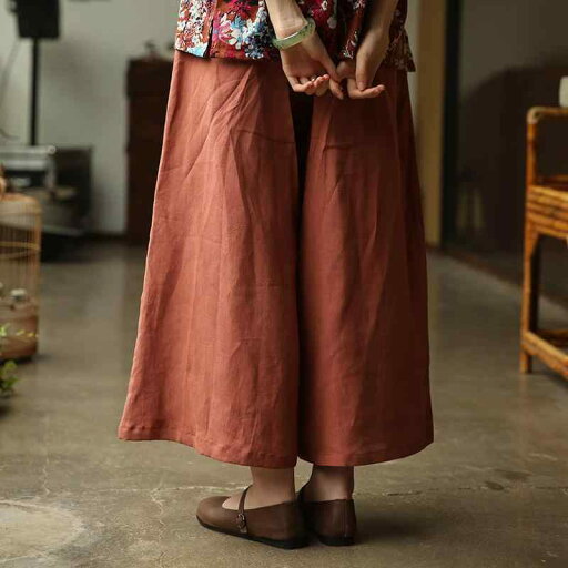 レディース 婦人服 レトロ 綿 リネン ワイドレッグ パンツ スリム ワイドレッグ パンツ カジュアル パンツ 九分丈 パンツ クロップドパンツ 都会 レディース 婦人服 レトロ 綿 リネン ワイドレッグ パンツ スリム ワイドレッグ パンツ カジュアル パンツ 九分丈 パンツ クロップドパンツ 都会