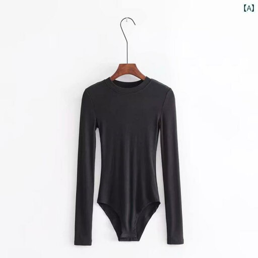 レディース ファッション 秋冬 イン ホット トップス アメリカン 長袖 ラウンドネック ハイ カット ジャンプ スーツ シャツ 女性 弾性 スリム T レディース ファッション 秋冬 イン ホット トップス アメリカン 長袖 ラウンドネック ハイ カット ジャンプ スーツ シャツ 女性 弾性 スリム T